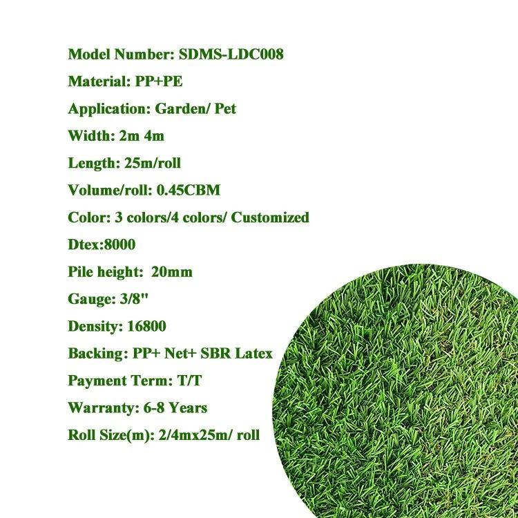 artificial grass 3 tones color 20mm